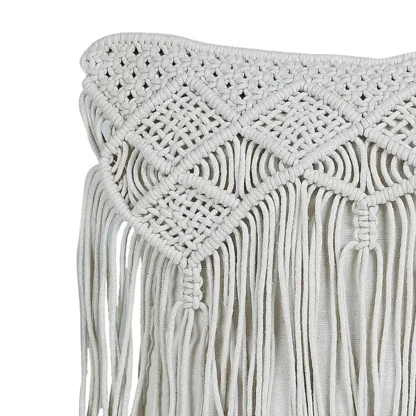 Macrame Tassel Cushion With Cover 16 x 16 inches - Leechoo